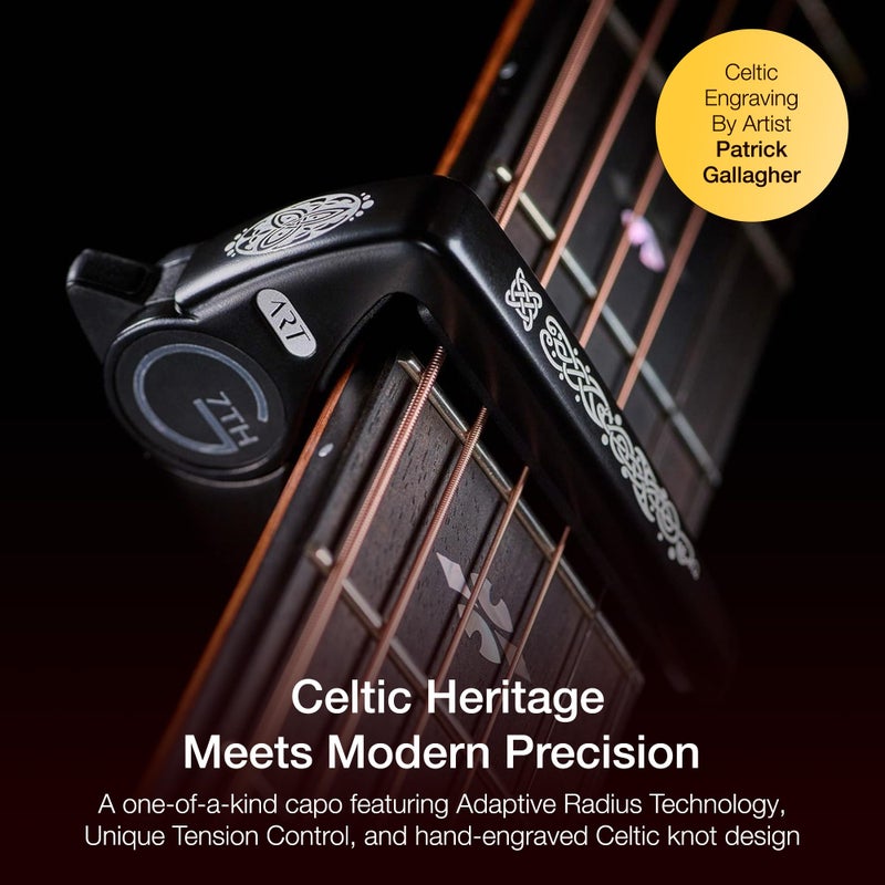 G7th Performance 3 with ART Celtic Special Edition Guitar Capo, Black (G7P3CELTICBK) - Image 2